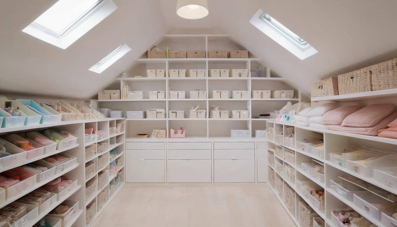 Organized attic storage