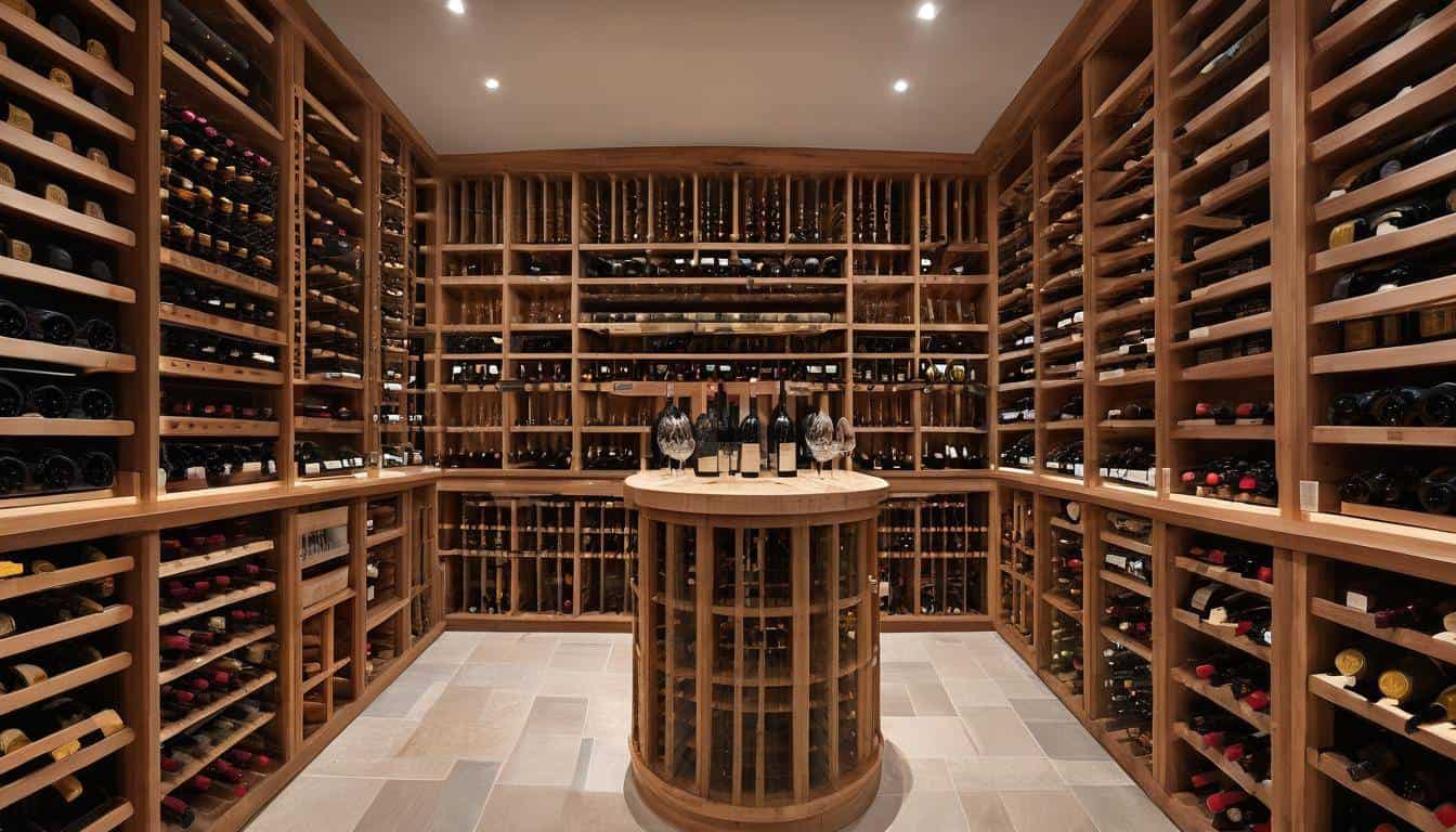 Organized wine cellar decor