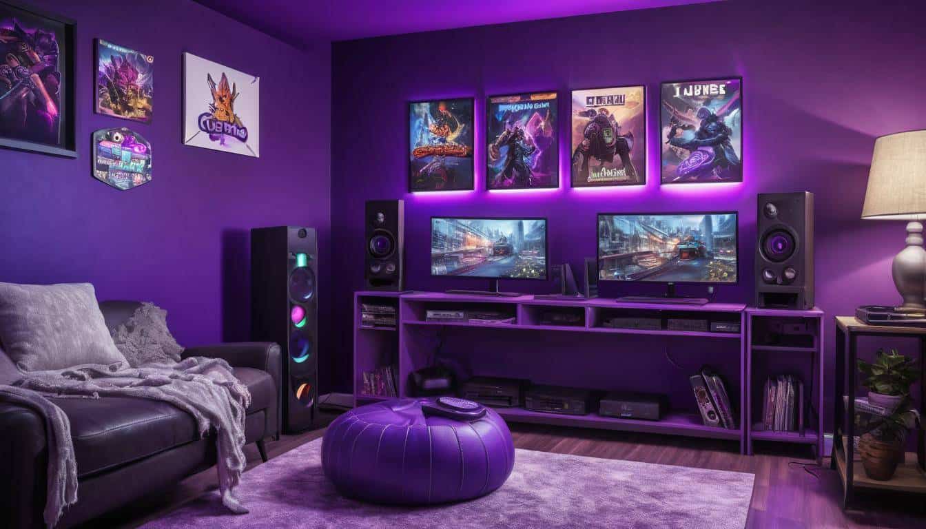 Personalized purple gaming space