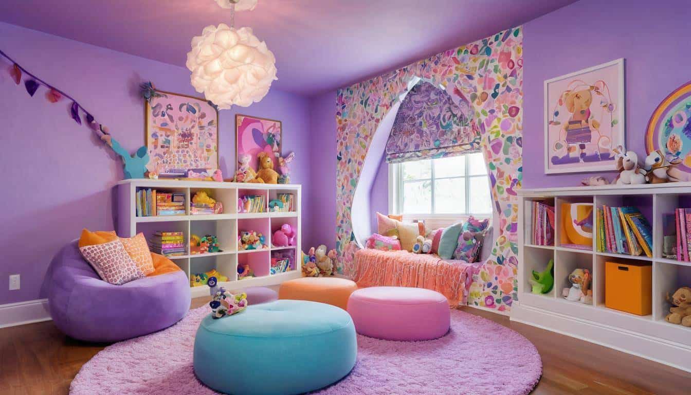 Playful whimsical playroom