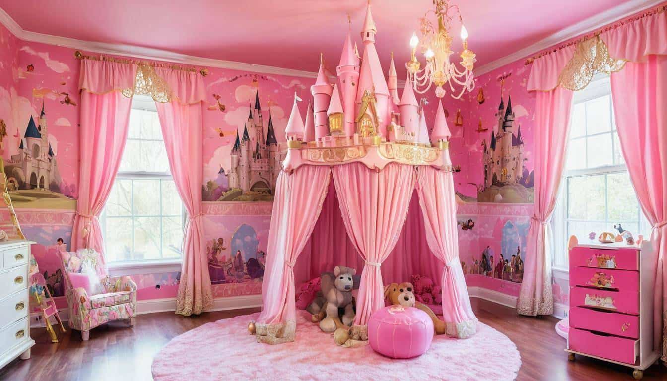 Princess-themed pink playroom