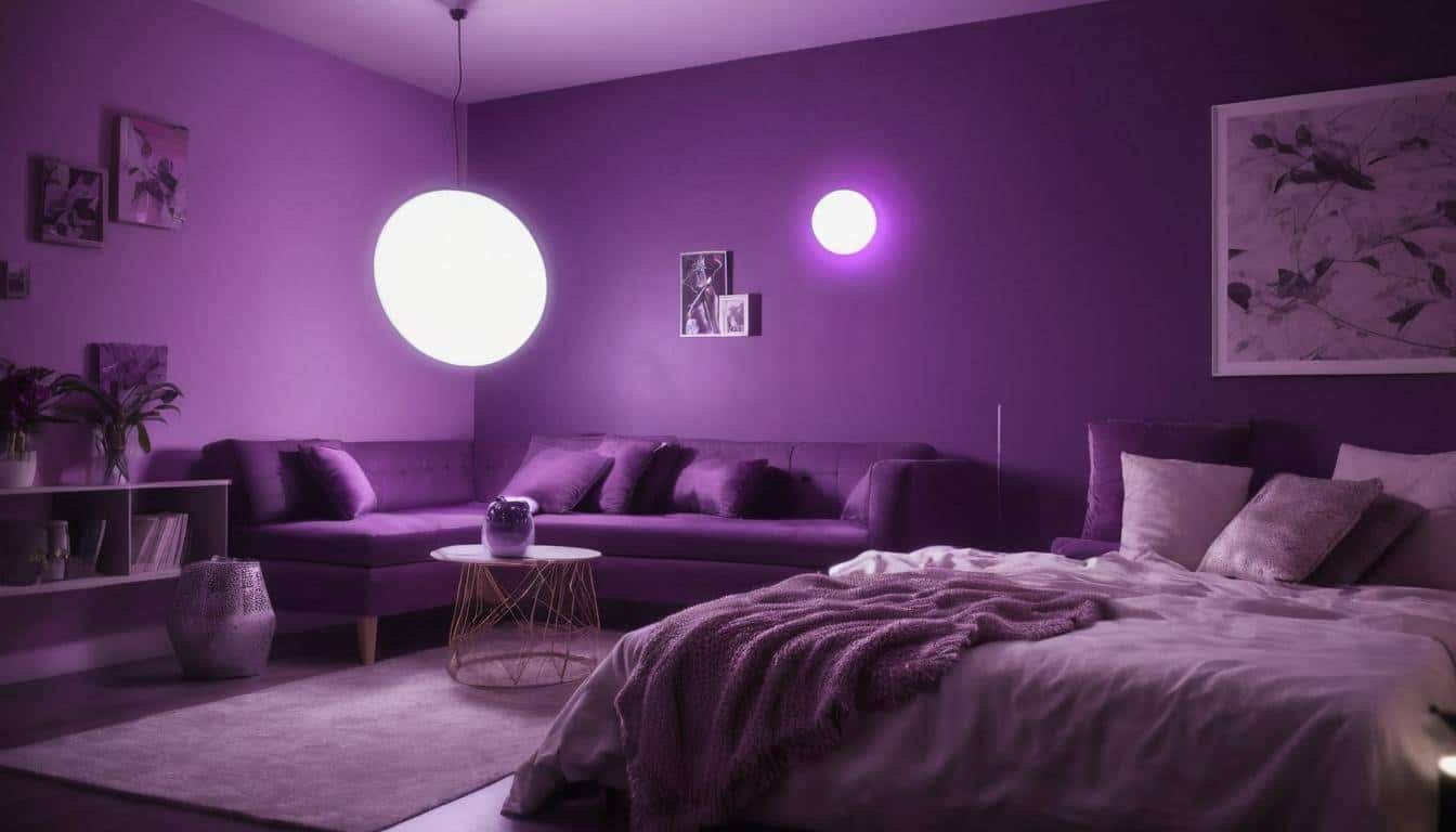 Purple ambient lighting effects