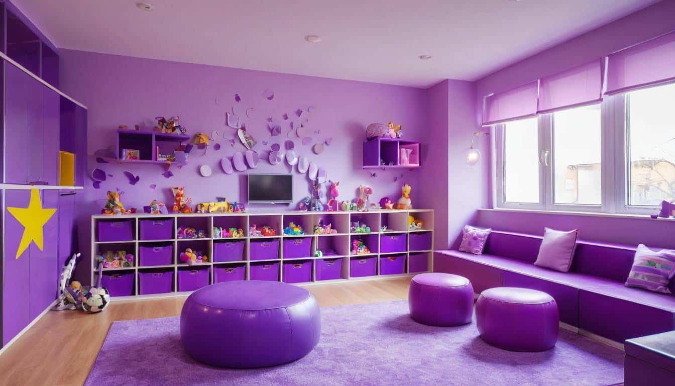 Purple-themed Playroom Design