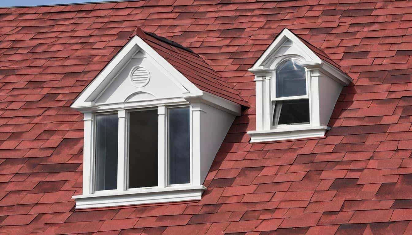 Red attic with dormer windows