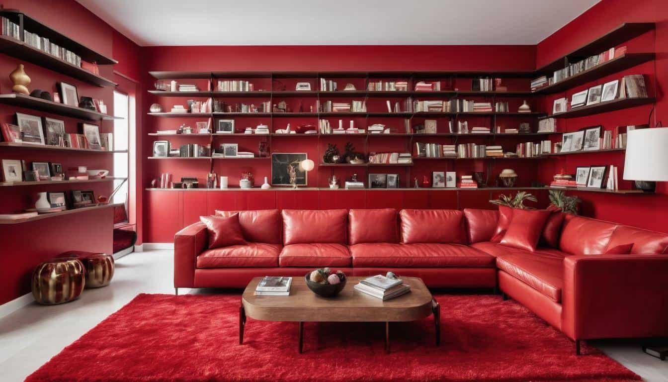 Red-themed stylish decor