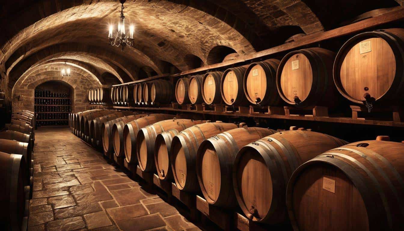 Rustic wine cellar