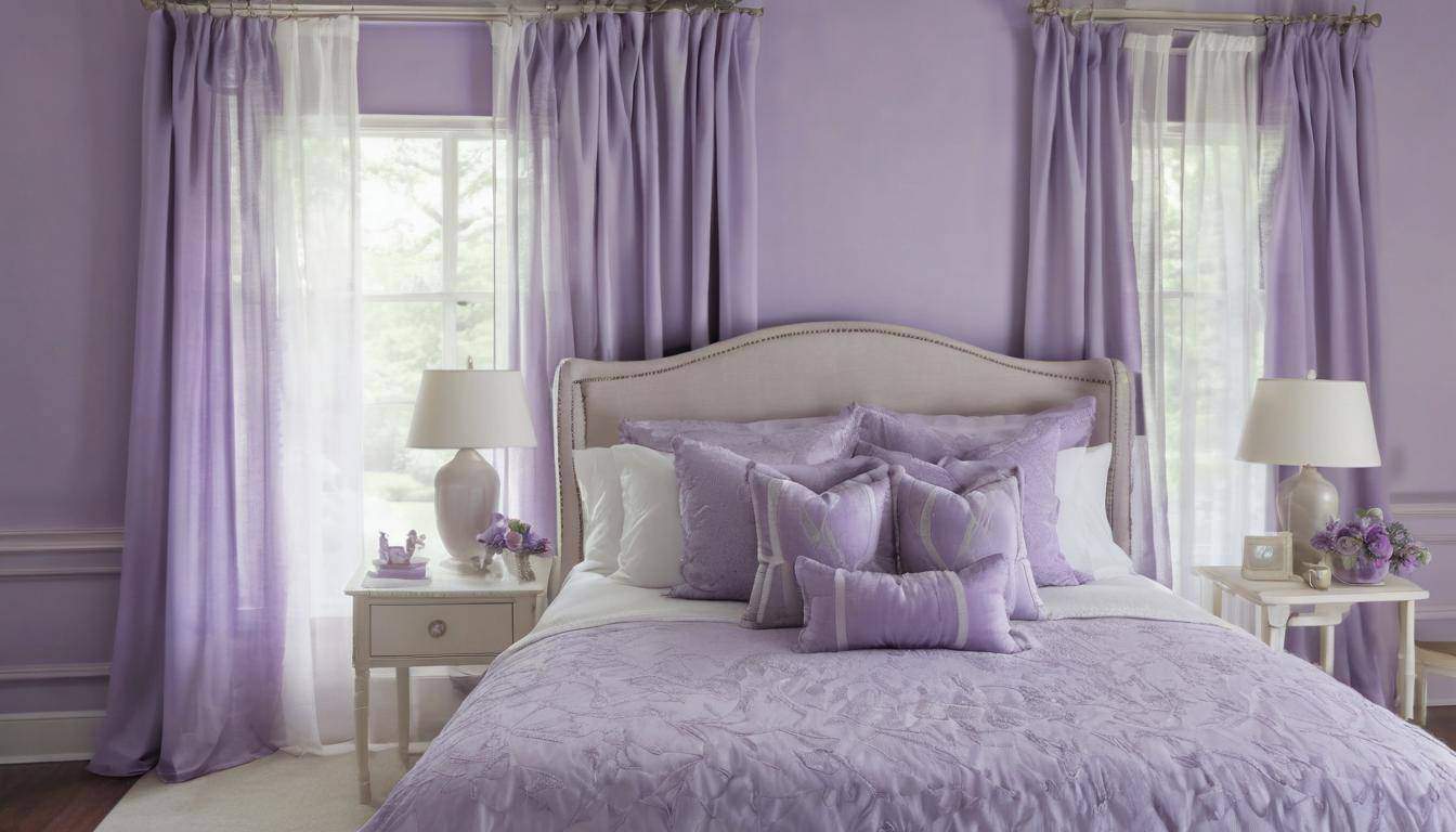 Serene lavender guest room