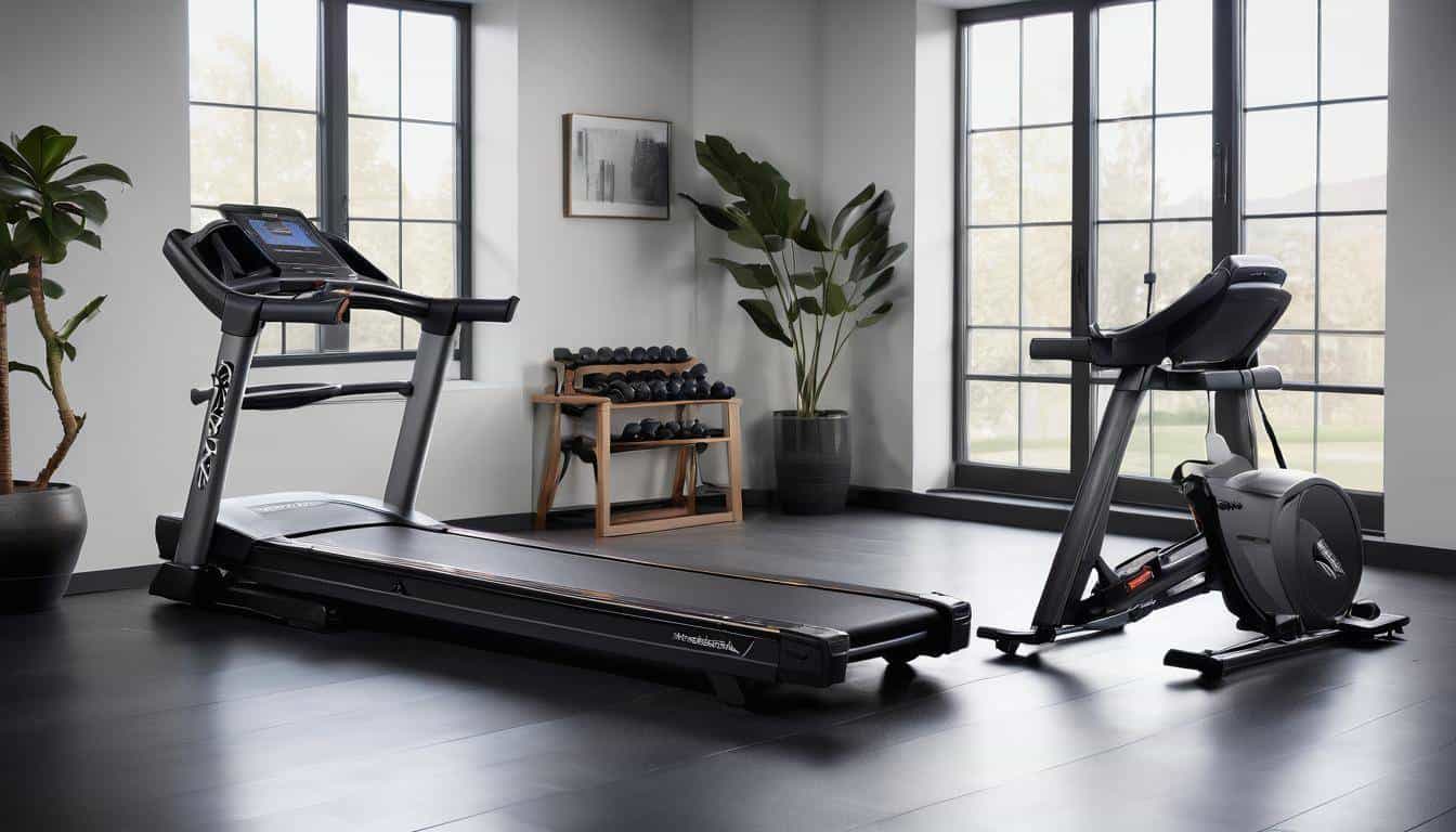 Sleek NordicTrack gym equipment