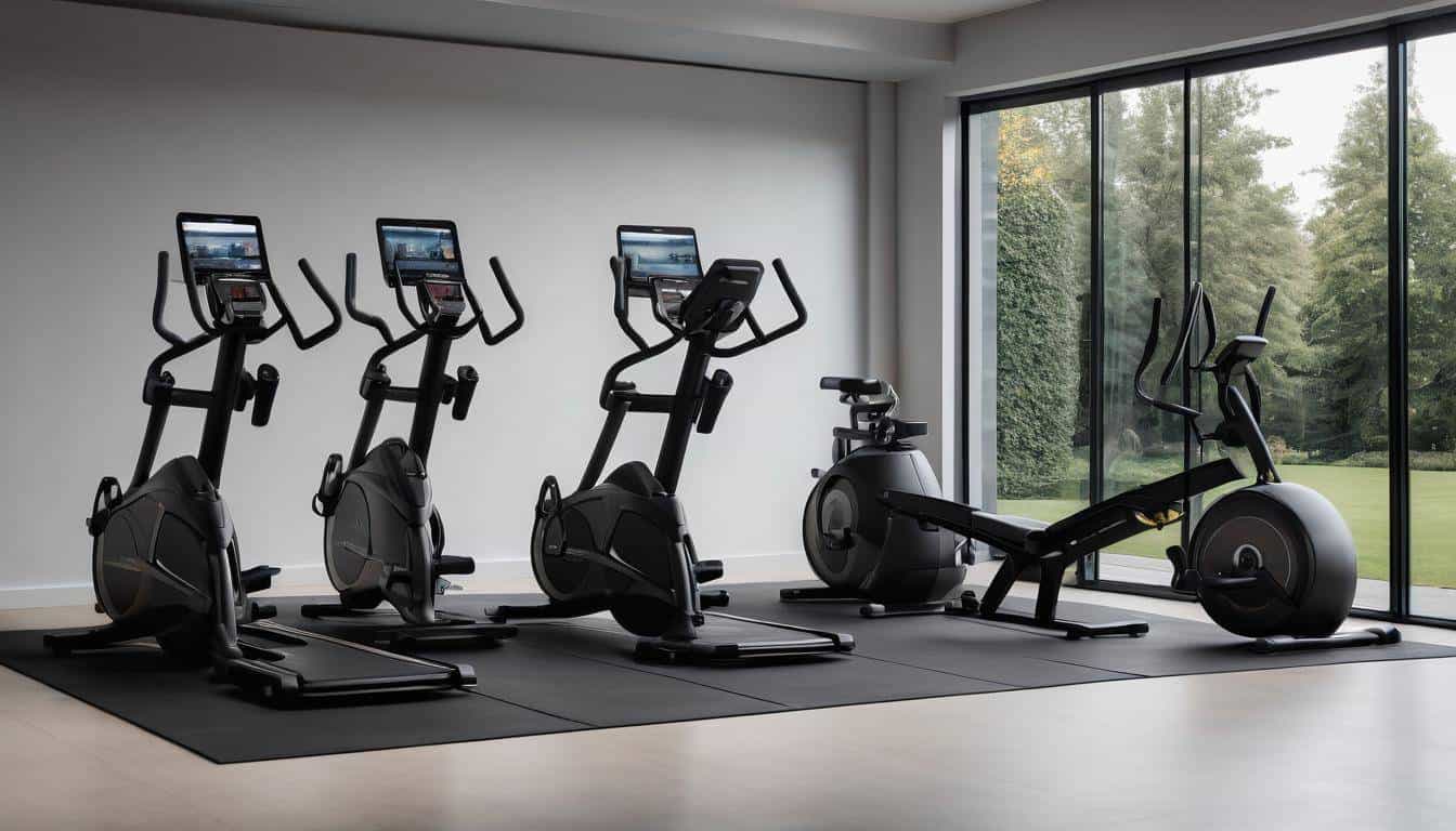 Sleek black gym equipment