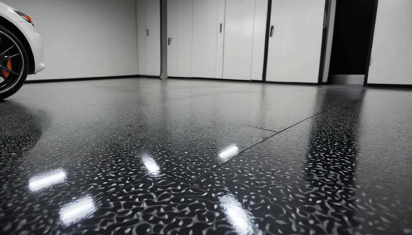 Sleek epoxy garage flooring