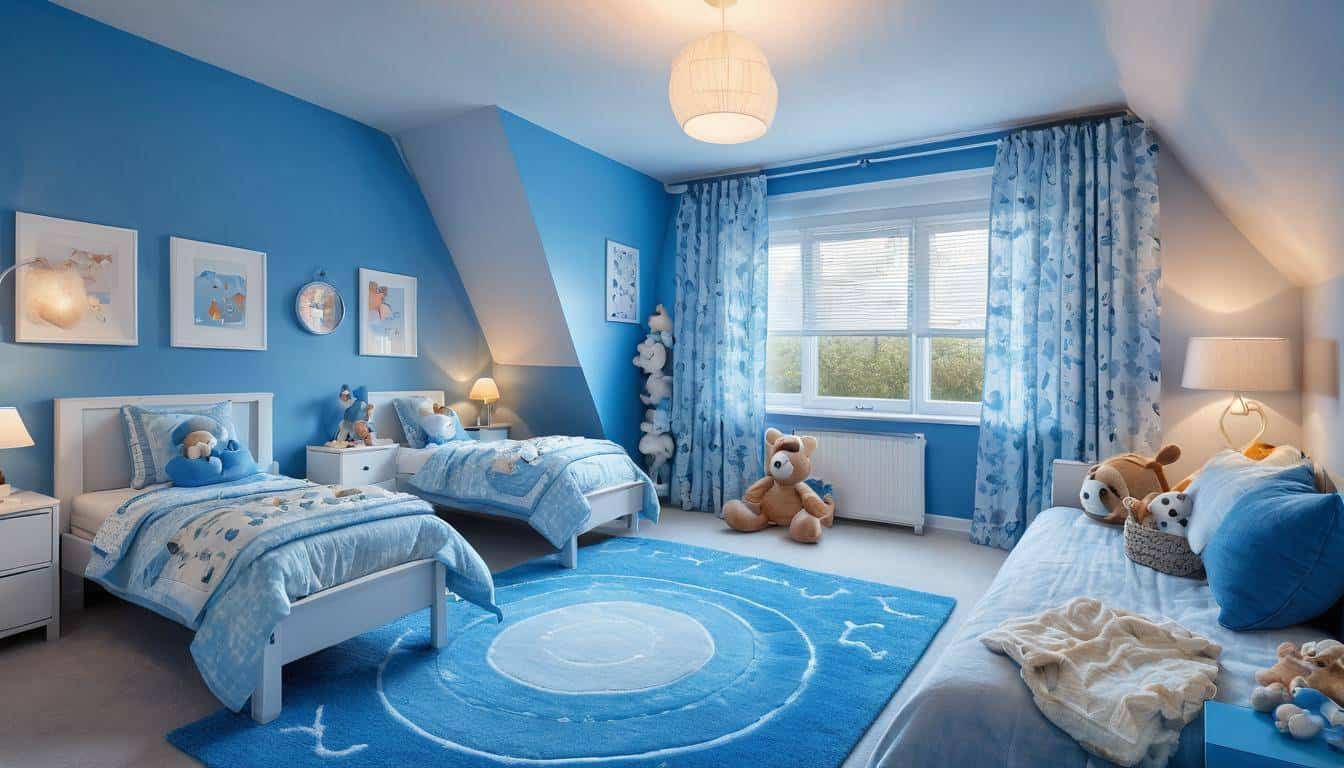 Soothing blue children's room