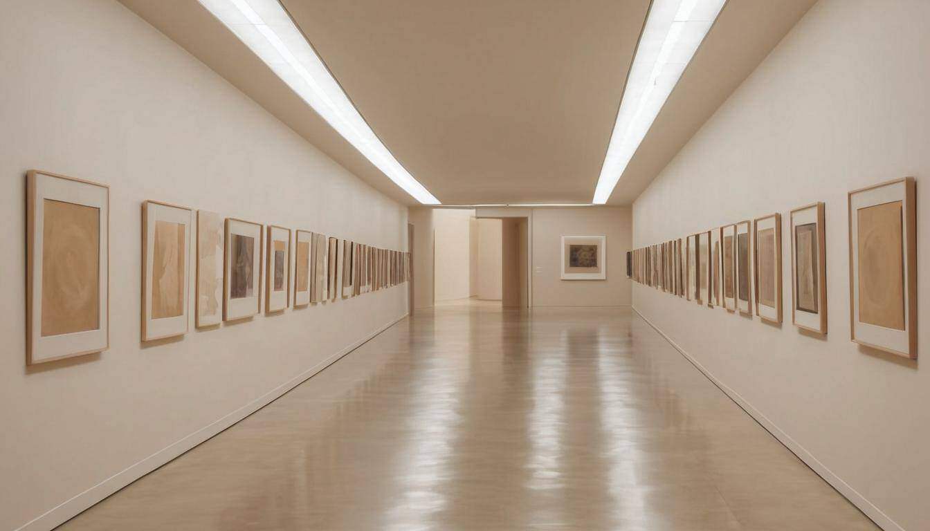 Sophisticated beige hallway