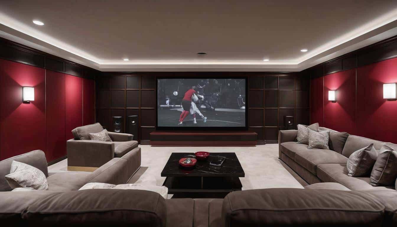 Sophisticated home theater setup