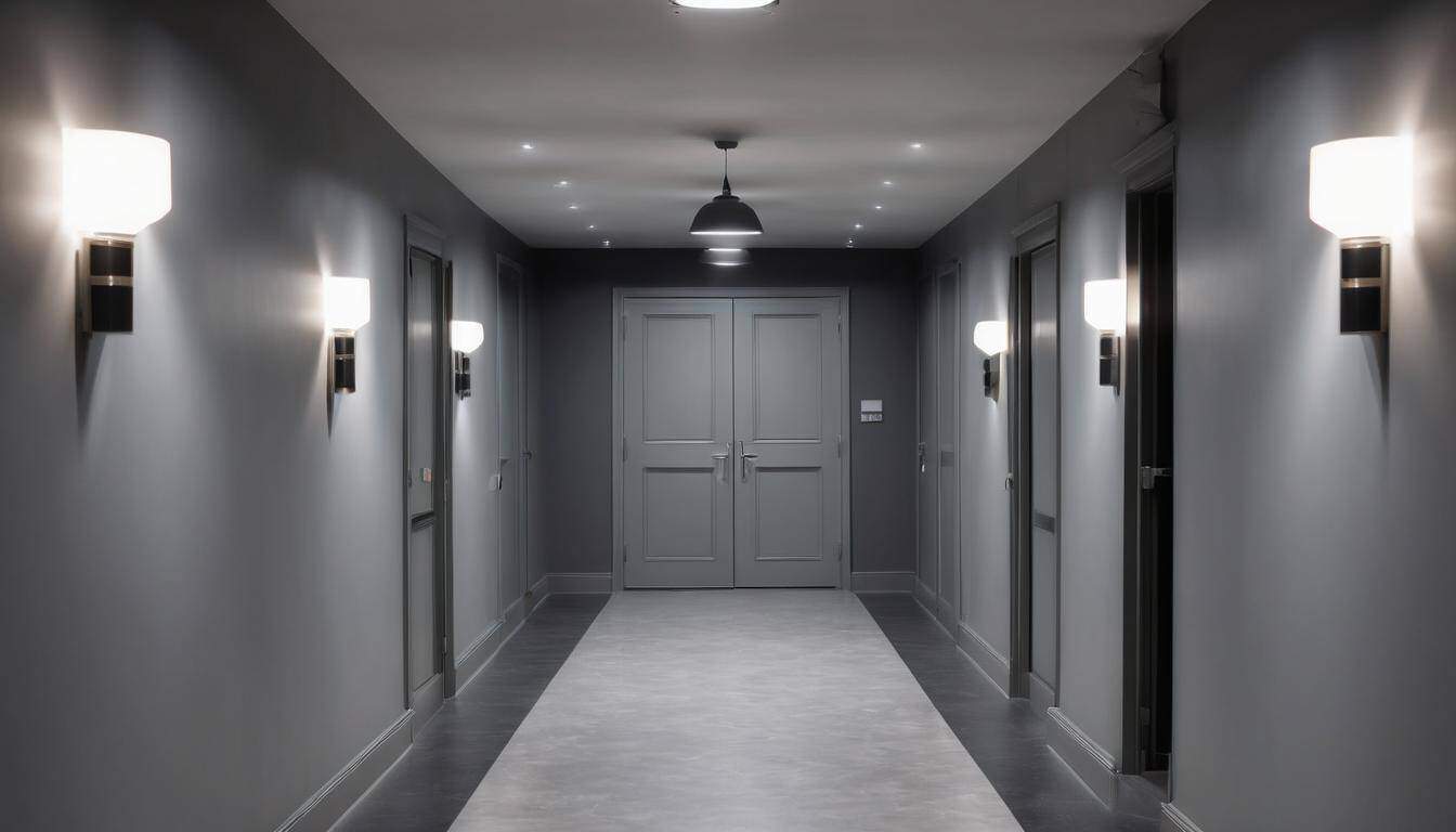 Sophisticated illuminated hallway