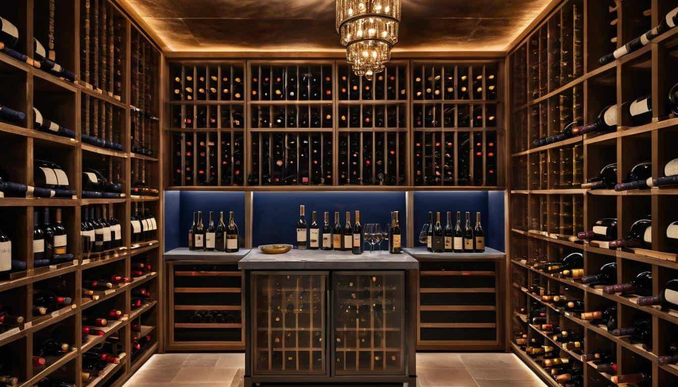 Sophisticated navy blue cellar