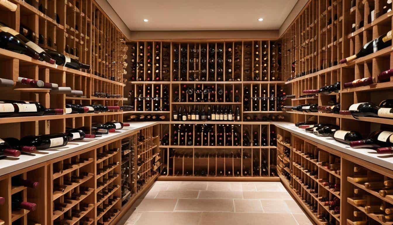 Sophisticated wine rack display