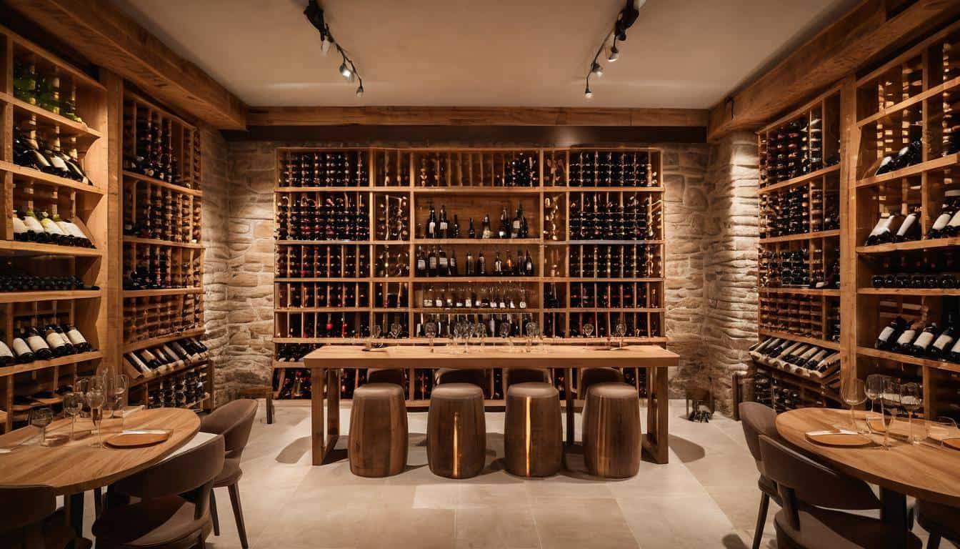 Sophisticated wine tasting room