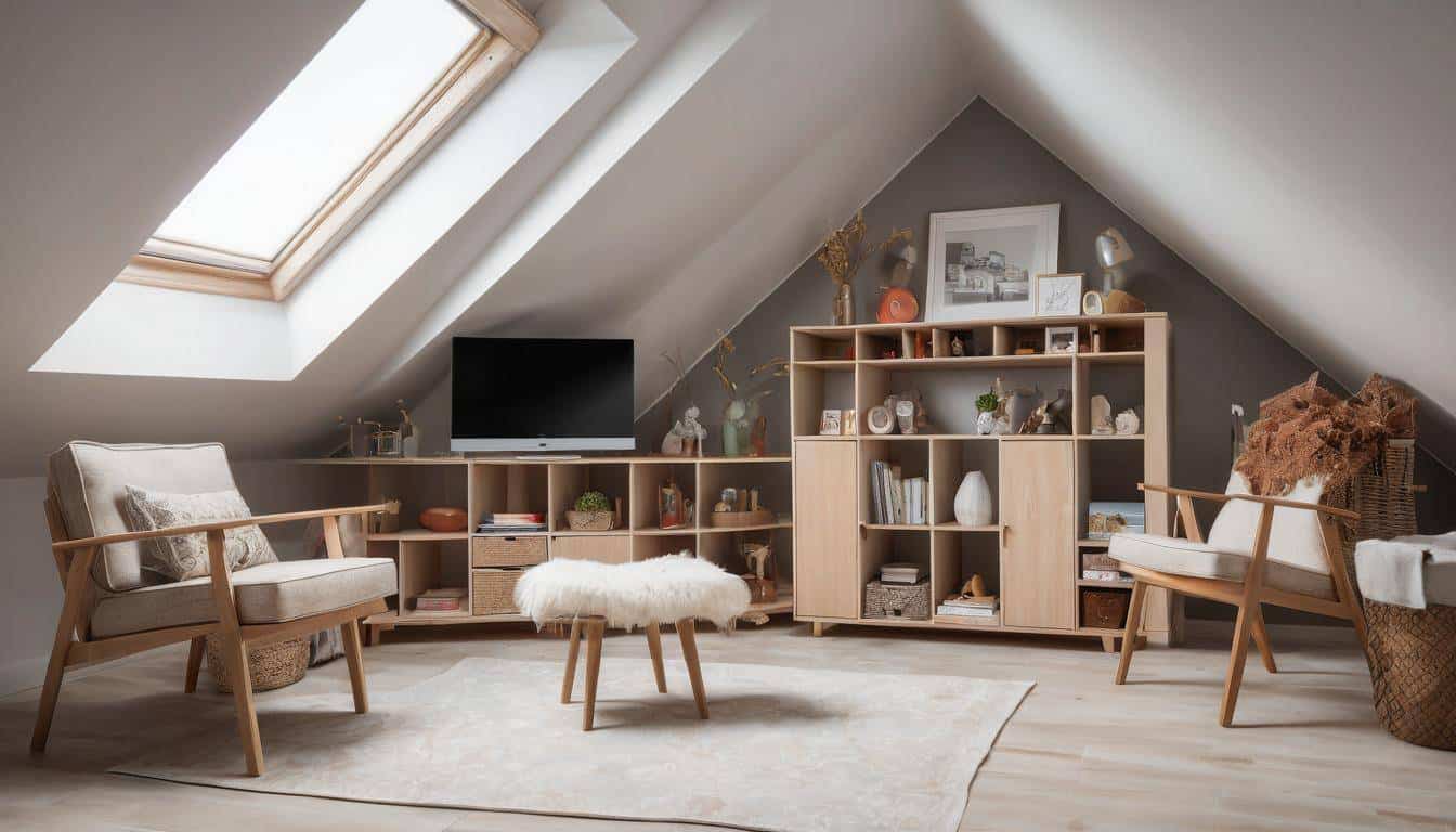 Space-saving attic decor