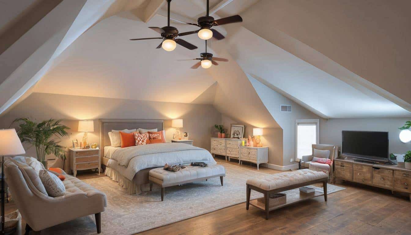 Stylish attic lighting