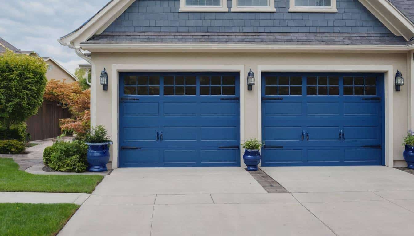 Stylish blue garage accents