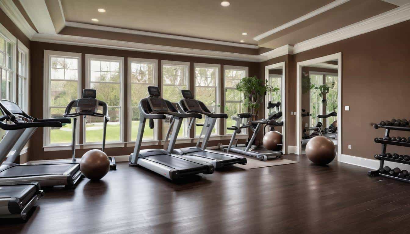 Stylish brown home gym