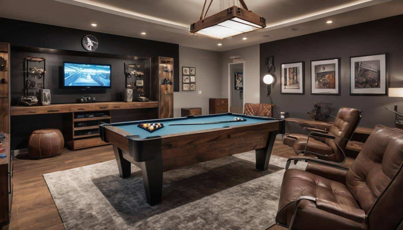 Stylish game room furniture selection