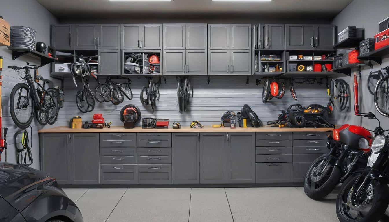 Stylish gray garage