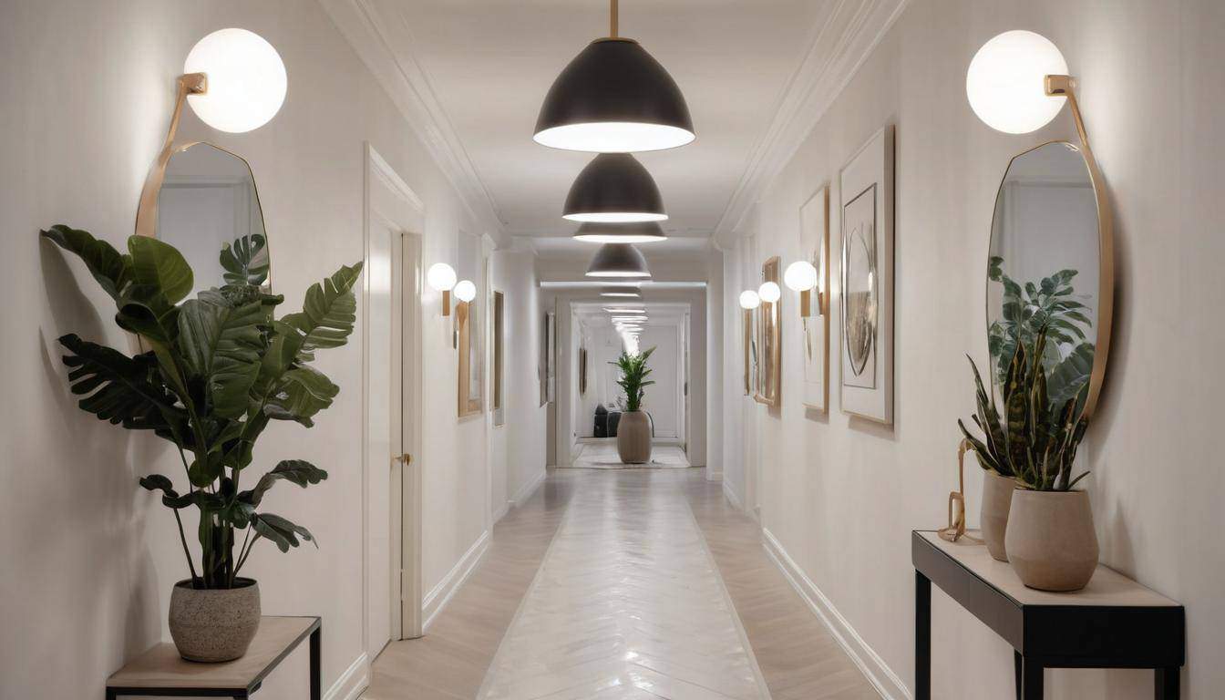 Stylish hallway lighting