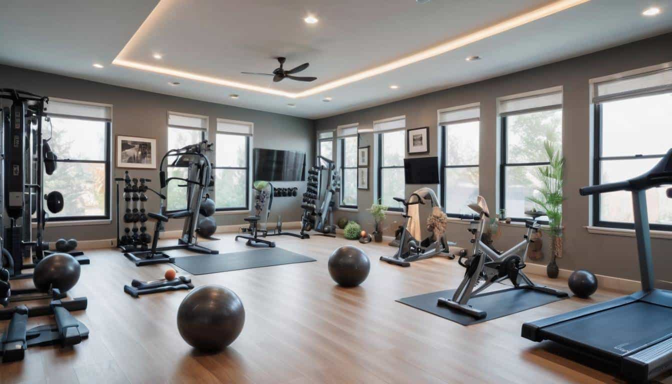 Stylish home gym aesthetics