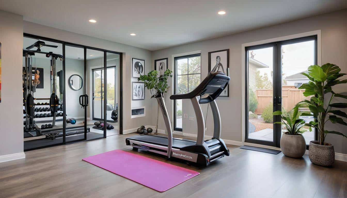 Stylish home gym setup