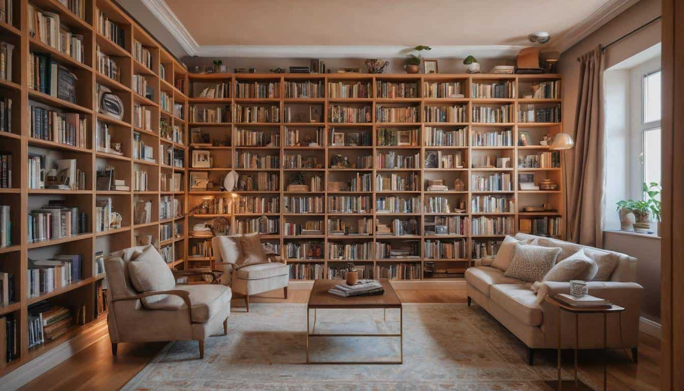 Stylish home library design