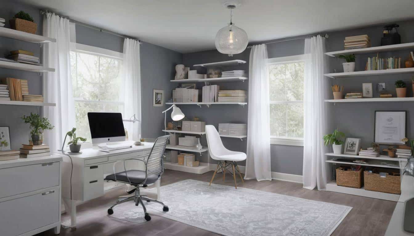 Stylish home office transformation