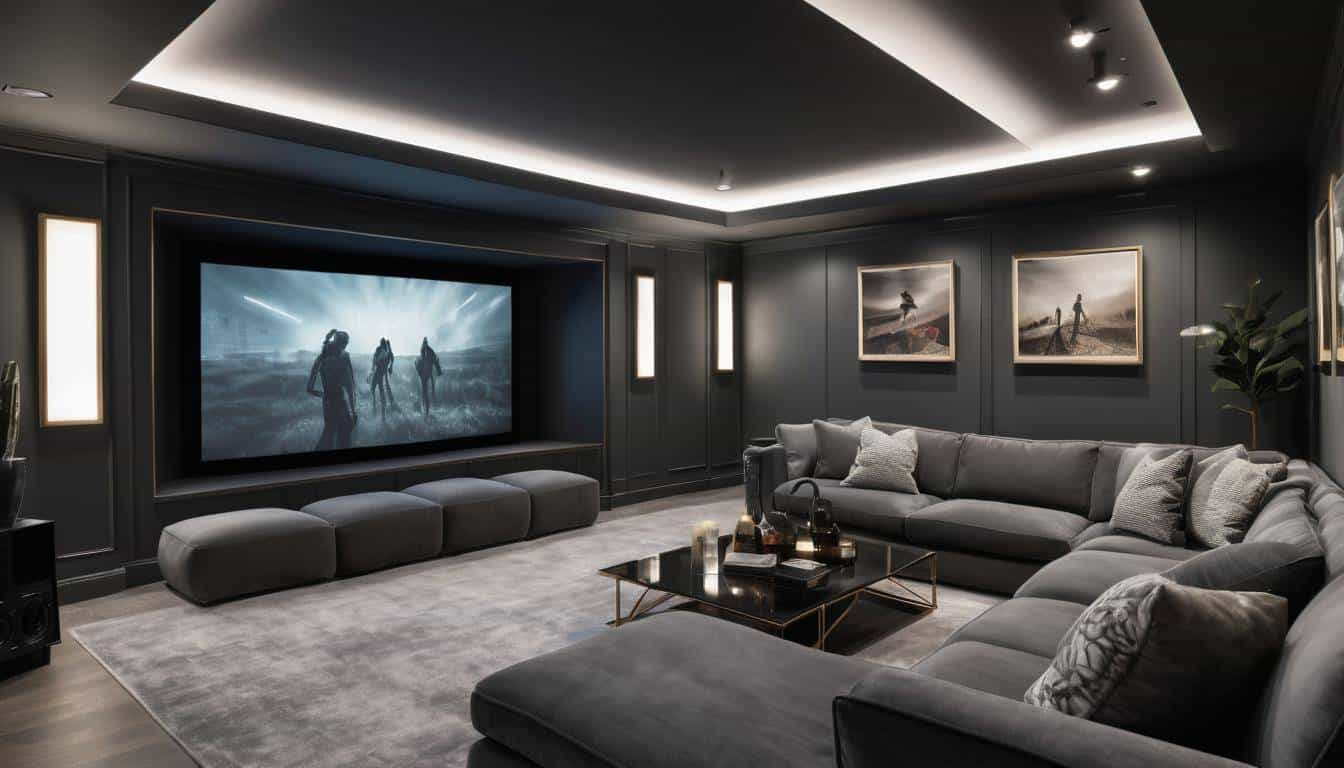 Stylish home theater setup