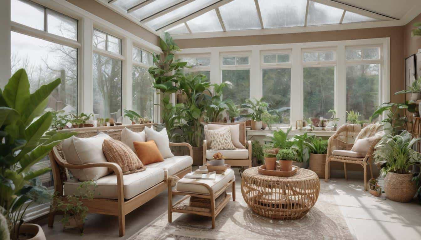 Stylish sunroom oasis