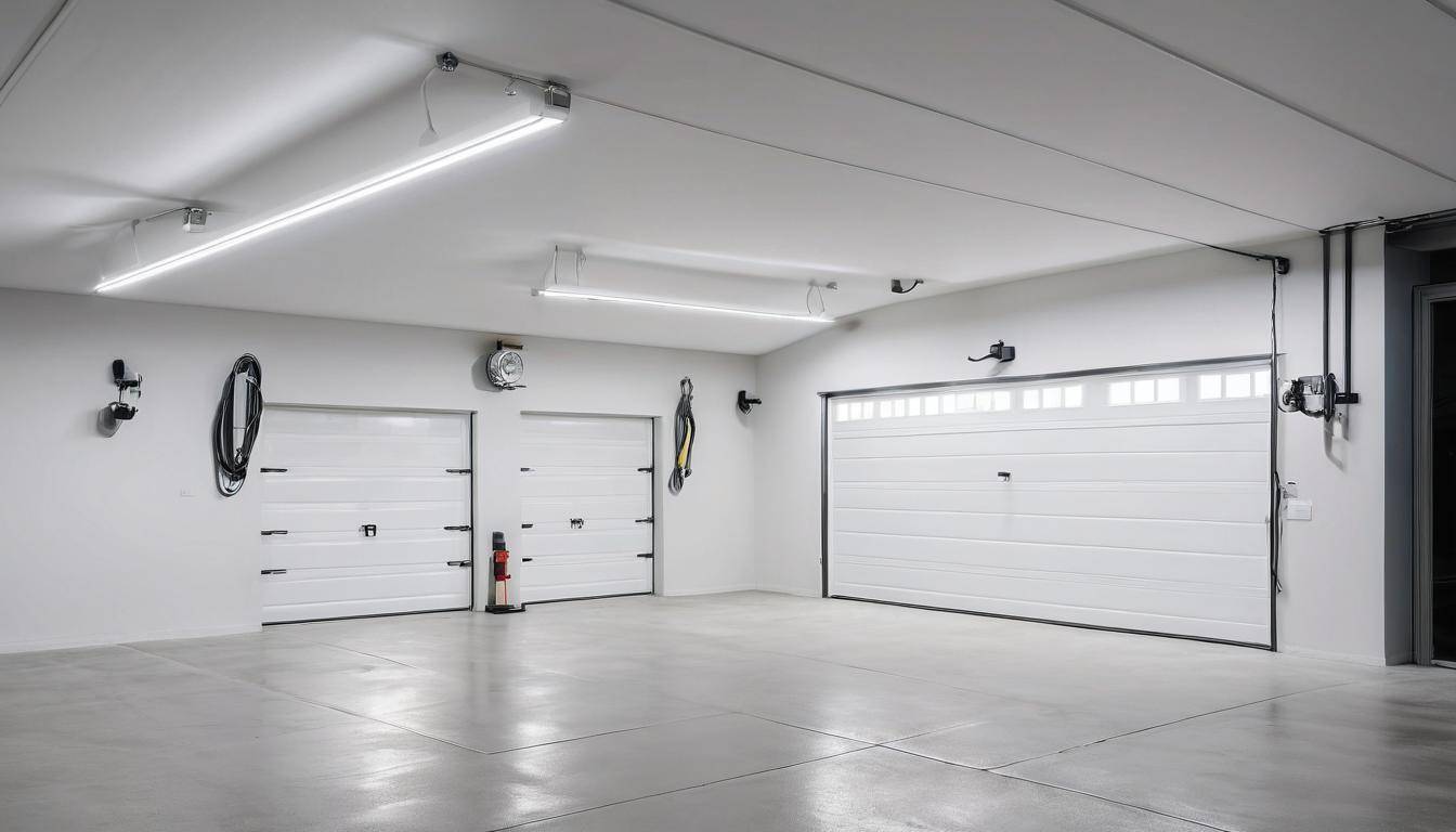 Stylish white garage lights