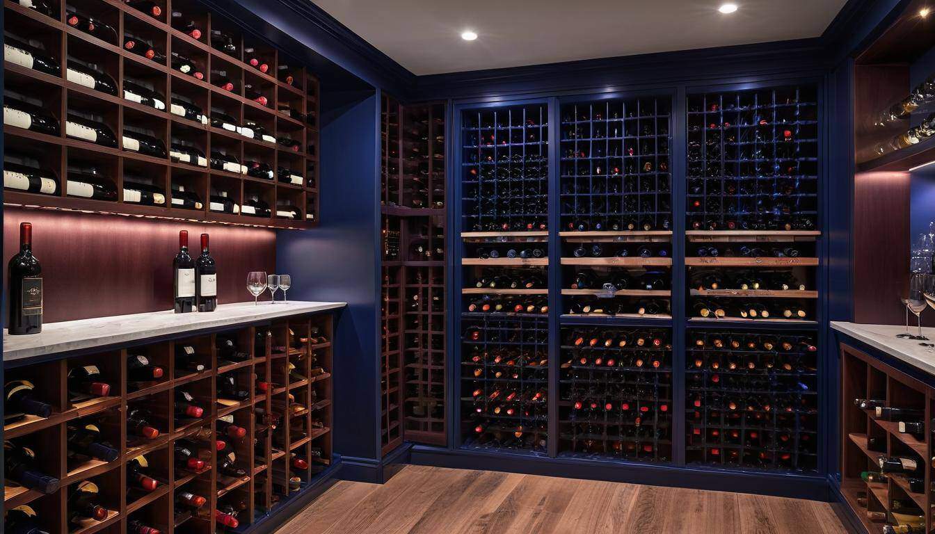 Stylish wine cellar interior