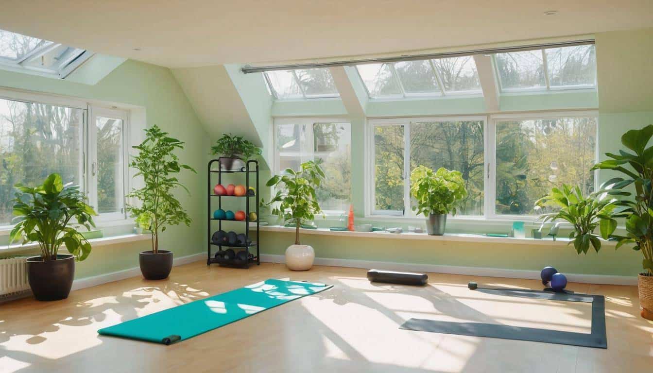 Sunlit home gym