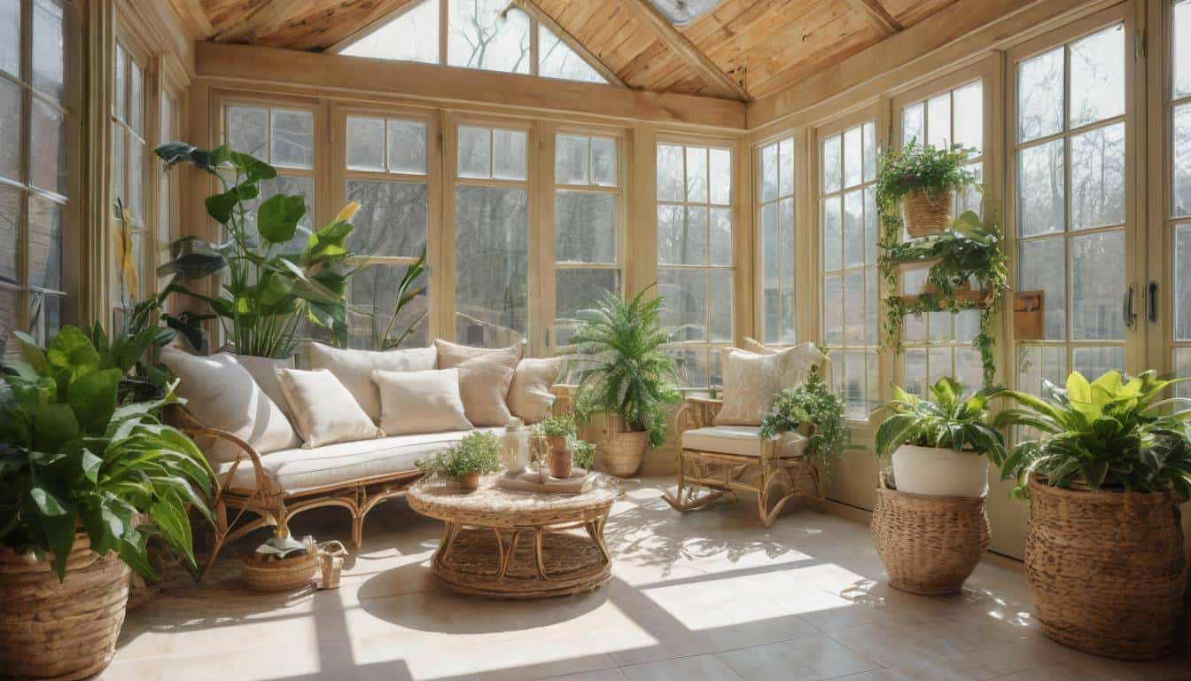 Sunlit rustic oasis