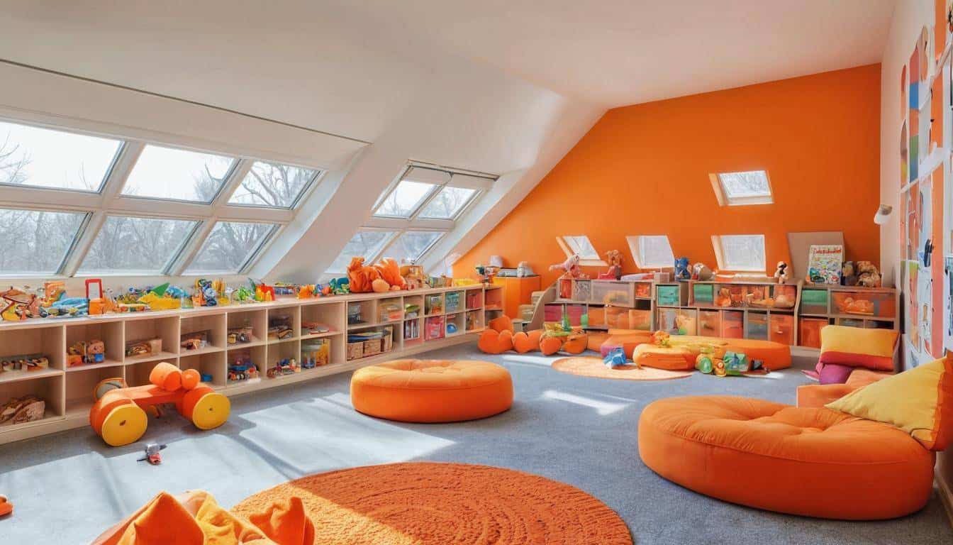 Sunny orange playroom