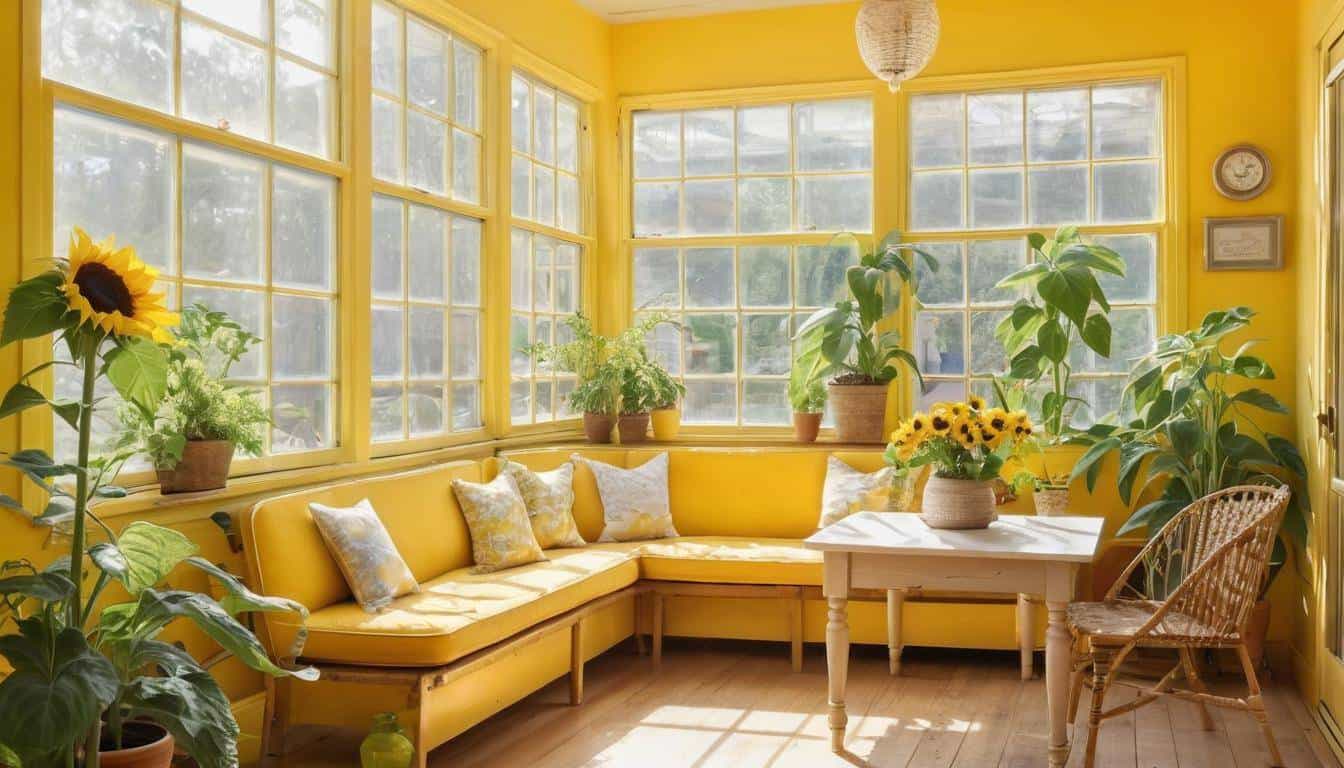 Sunny yellow sunroom