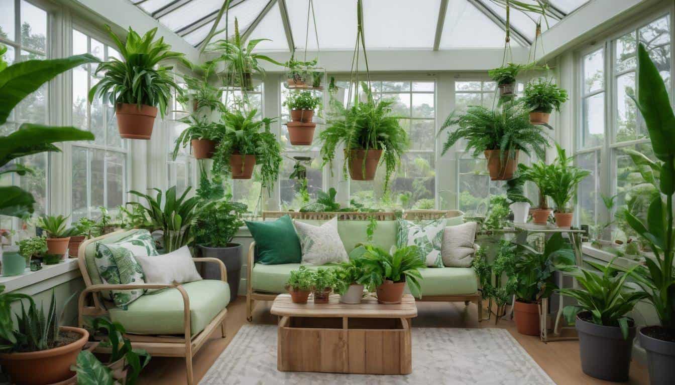 Sunroom Greenery Decor