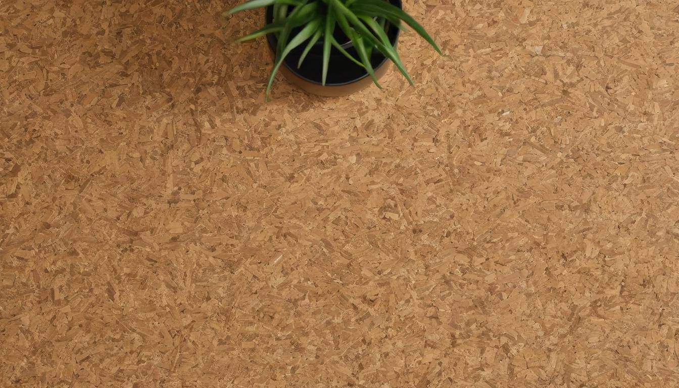 Sustainable cork flooring texture