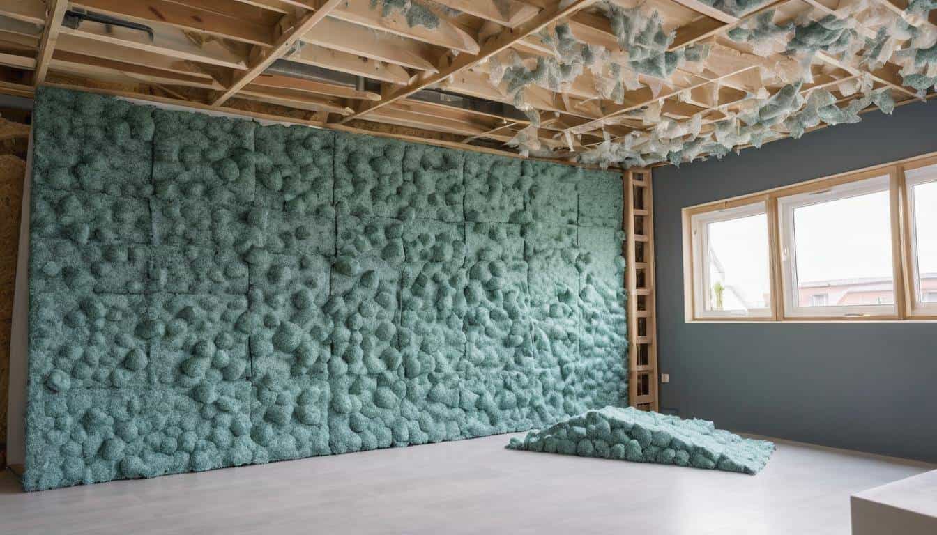 Sustainable denim insulation installation