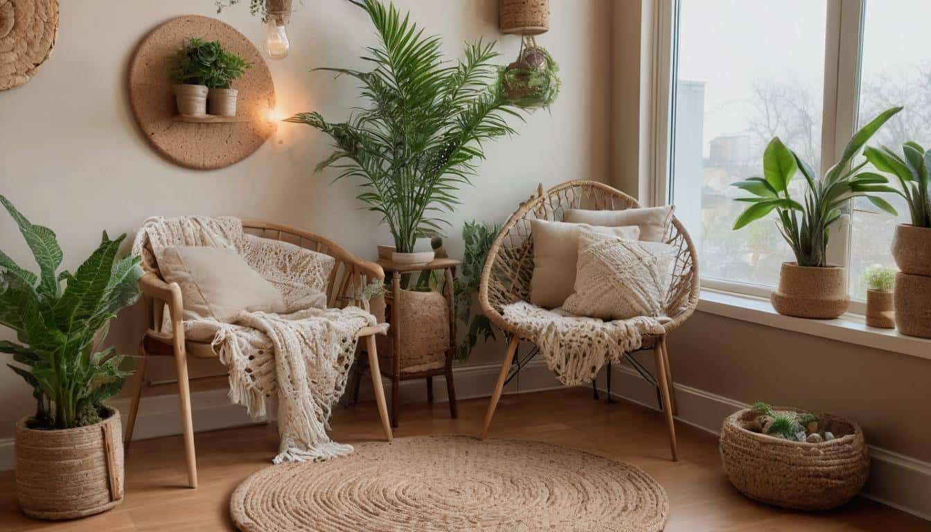 Sustainable reading nook decor