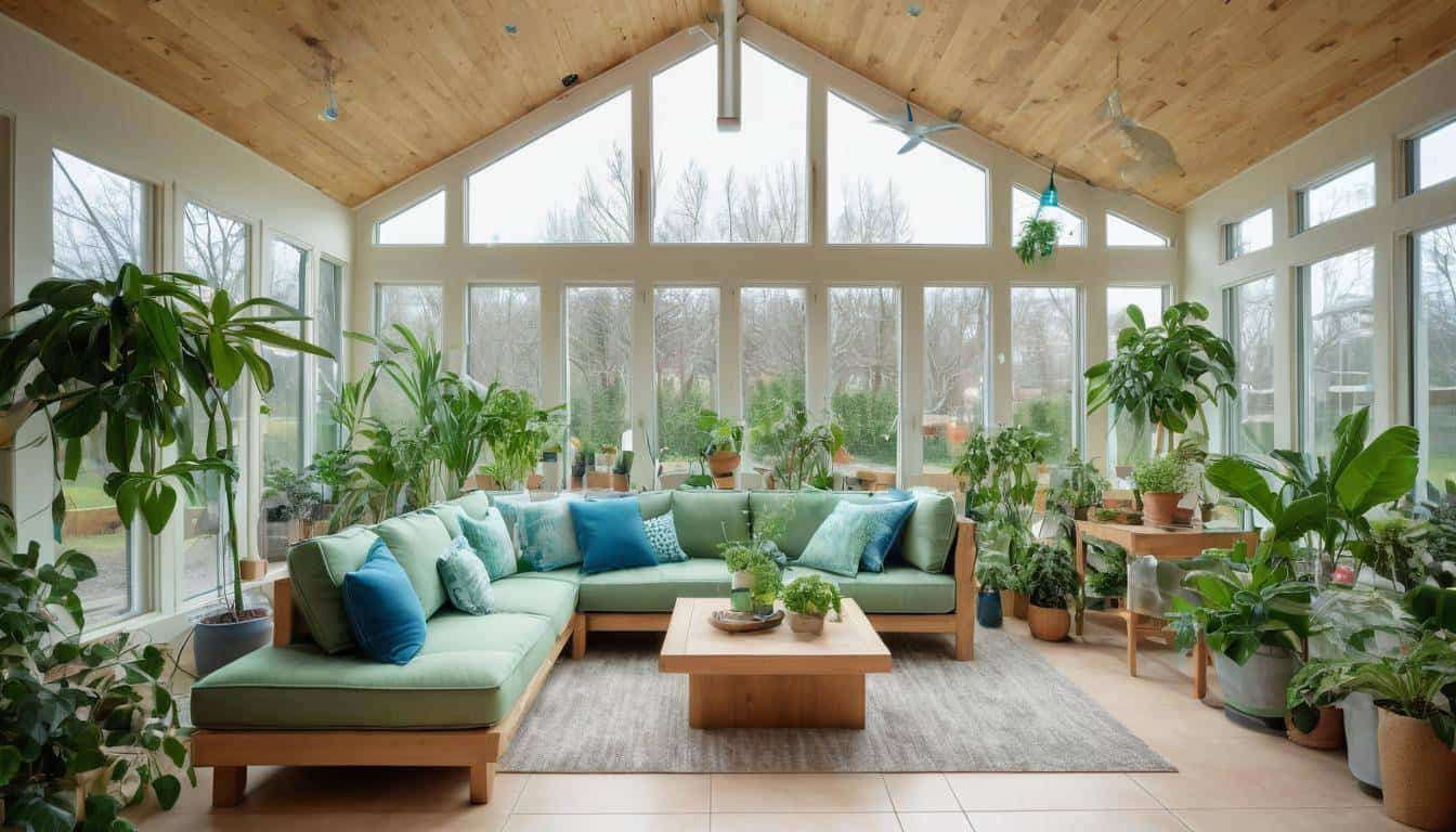 Sustainable temperature-controlled sunroom