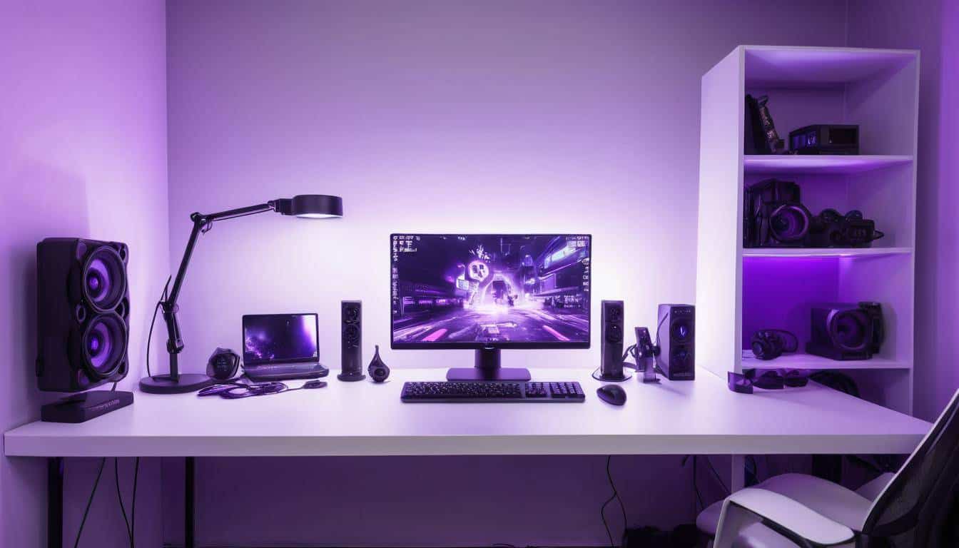 Task lighting in gaming setup