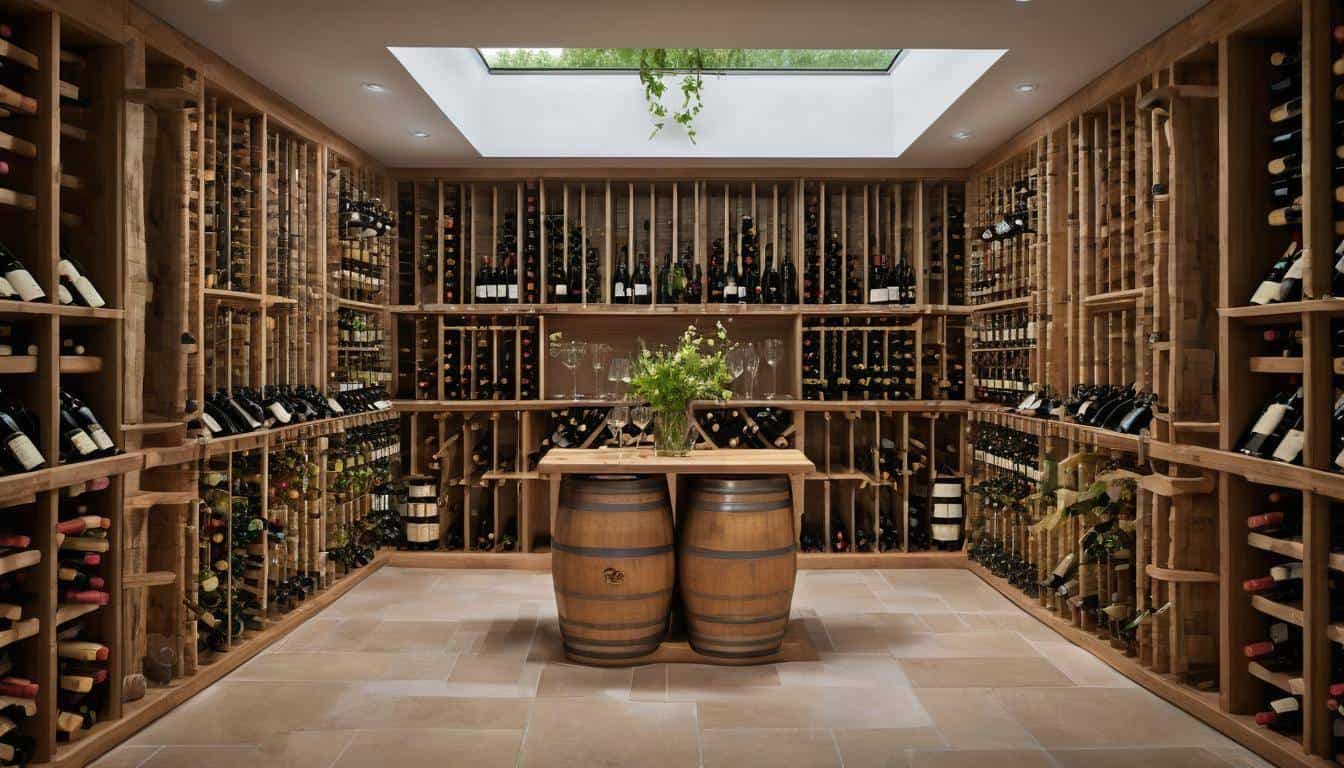 Traditional-modern wine cellar