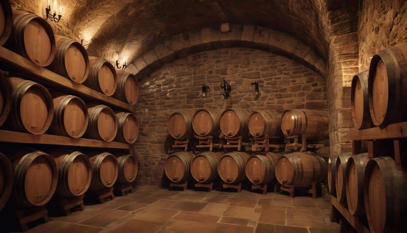 Traditional wine cellar storage