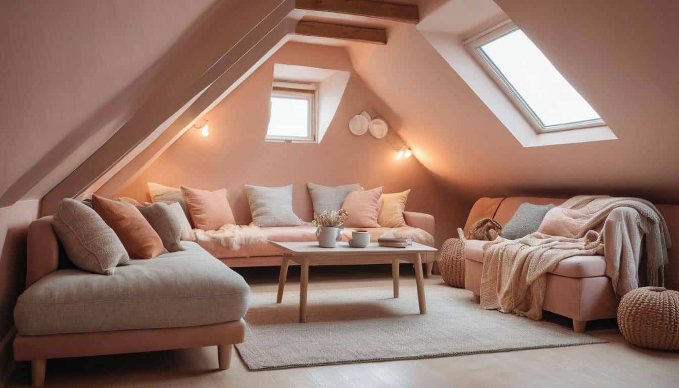 Tranquil attic decor