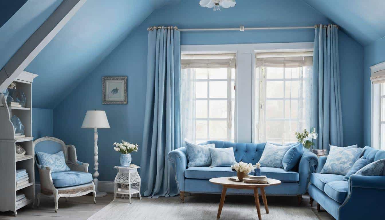 Tranquil blue attic